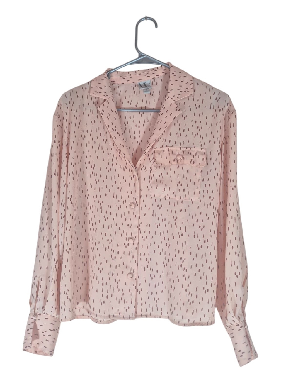 Worthington Blush Pink Printed Button-Down Shirt